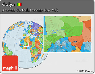 Political Location Map of Golya