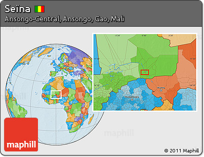 Political Location Map of Seïna
