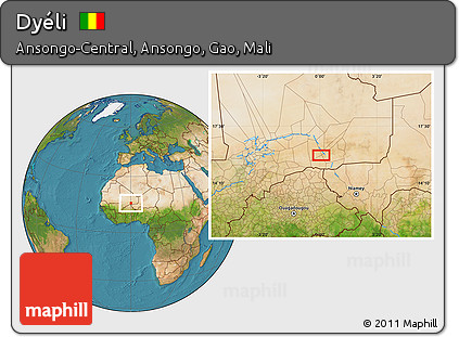 Satellite Location Map of Dyéli