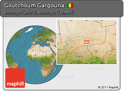 Satellite Location Map of Goutchoum Gargouna