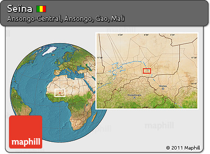 Satellite Location Map of Seïna