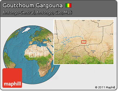 Satellite Location Map of Goutchoum Gargouna