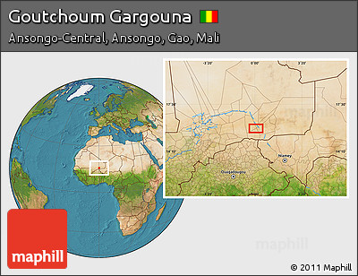 Satellite Location Map of Goutchoum Gargouna