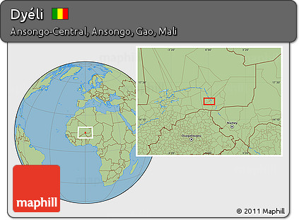Savanna Style Location Map of Dyéli