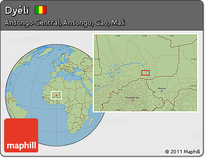 Savanna Style Location Map of Dyéli