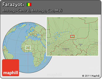 Savanna Style Location Map of Farazyoti