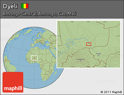 Savanna Style Location Map of Dyéli