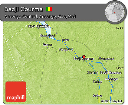 Physical Map of Badji Gourma