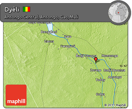 Physical Map of Dyéli
