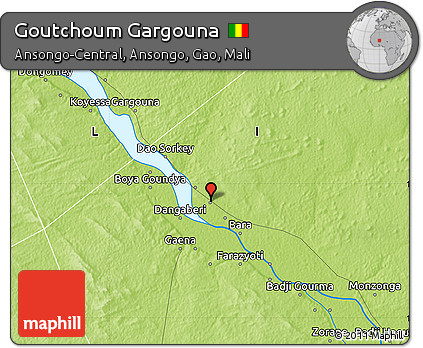 Physical Map of Goutchoum Gargouna