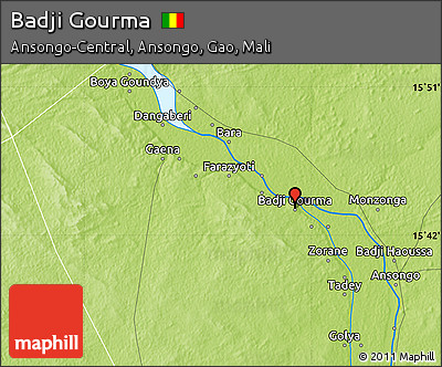 Physical Map of Badji Gourma