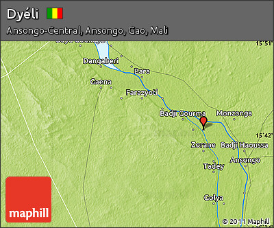 Physical Map of Dyéli