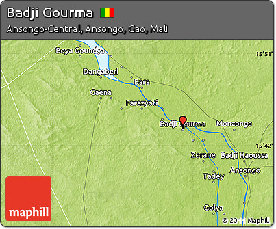 Physical Map of Badji Gourma
