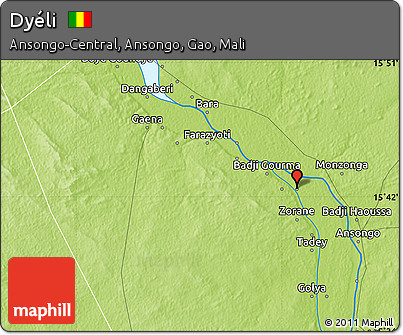 Physical Map of Dyéli