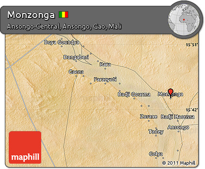 Satellite Map of Monzonga