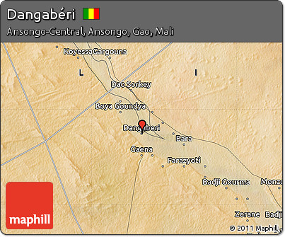 Satellite Map of Dangabéri