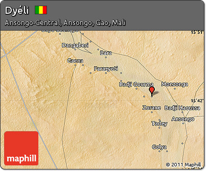 Satellite Map of Dyéli