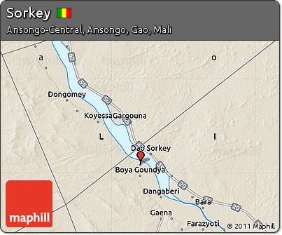 Shaded Relief Map of Sorkey