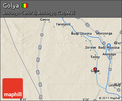 Shaded Relief Map of Golya