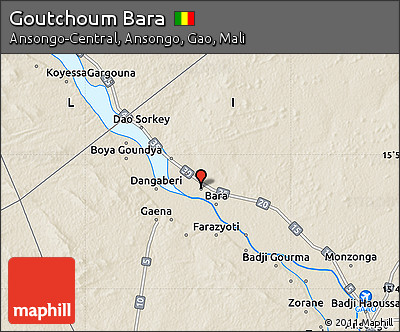 Shaded Relief Map of Goutchoum Bara