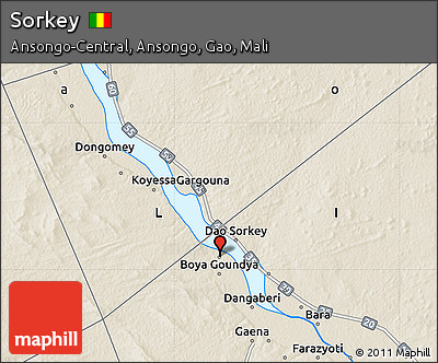 Shaded Relief Map of Sorkey