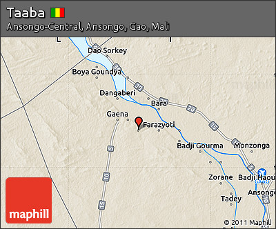 Shaded Relief Map of Taaba