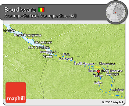 Physical Panoramic Map of Boudissara