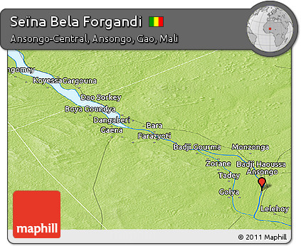 Physical Panoramic Map of Seïna Bela Forgandi