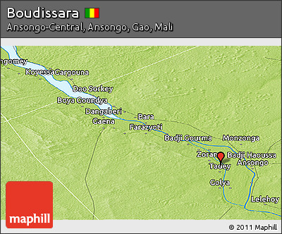 Physical Panoramic Map of Boudissara