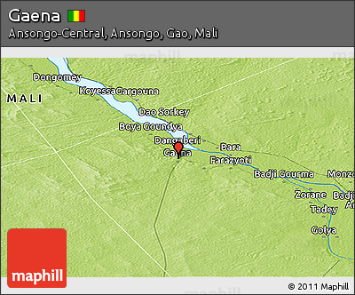 Physical Panoramic Map of Gaena