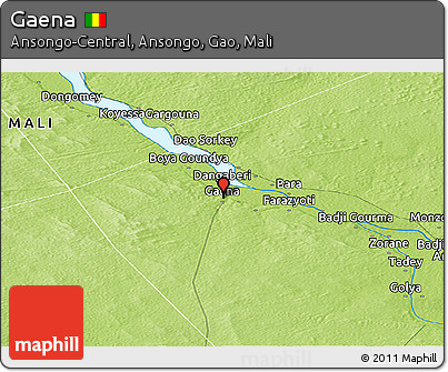 Physical Panoramic Map of Gaena