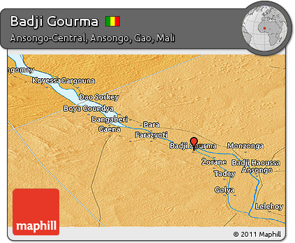 Political Panoramic Map of Badji Gourma