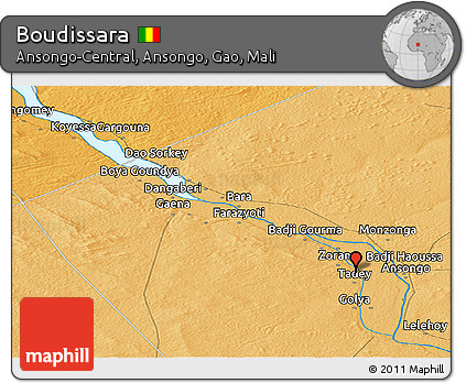 Political Panoramic Map of Boudissara