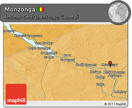 Political Panoramic Map of Monzonga