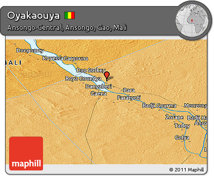 Political Panoramic Map of Oyakaouya
