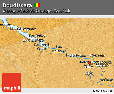 Political Panoramic Map of Boudissara