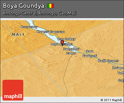 Political Panoramic Map of Boya Goundya