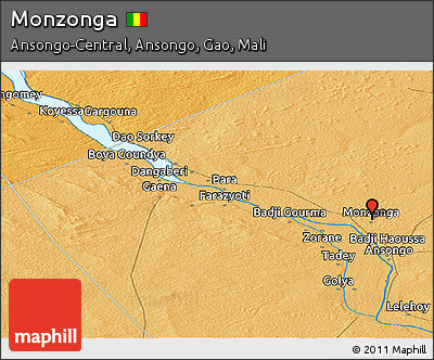 Political Panoramic Map of Monzonga