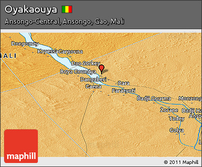 Political Panoramic Map of Oyakaouya