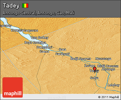 Political Panoramic Map of Tadey