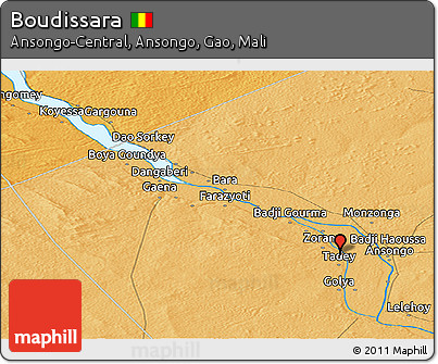 Political Panoramic Map of Boudissara