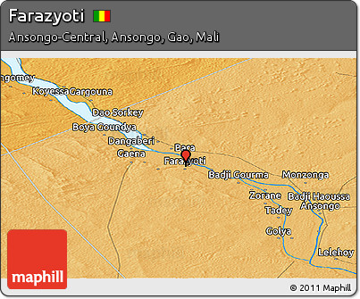 Political Panoramic Map of Farazyoti