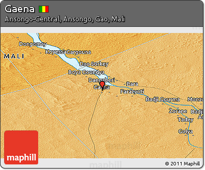 Political Panoramic Map of Gaena