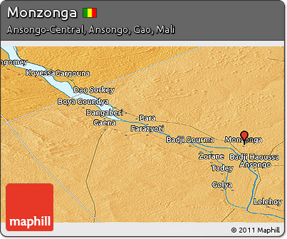 Political Panoramic Map of Monzonga