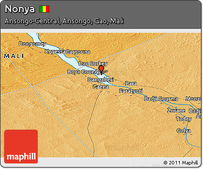 Political Panoramic Map of Nonya