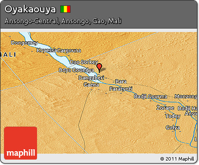 Political Panoramic Map of Oyakaouya