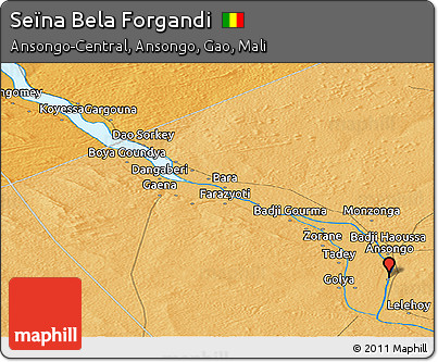 Political Panoramic Map of Seïna Bela Forgandi