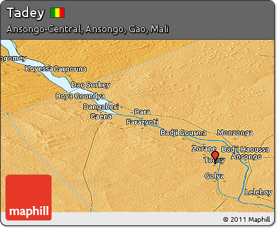 Political Panoramic Map of Tadey