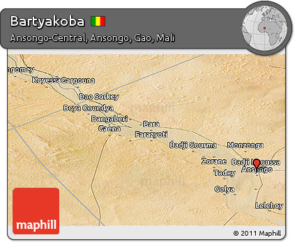 Satellite Panoramic Map of Bartyakoba