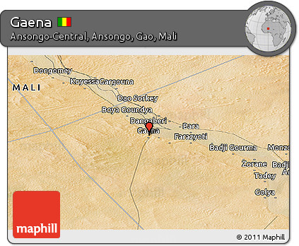 Satellite Panoramic Map of Gaena